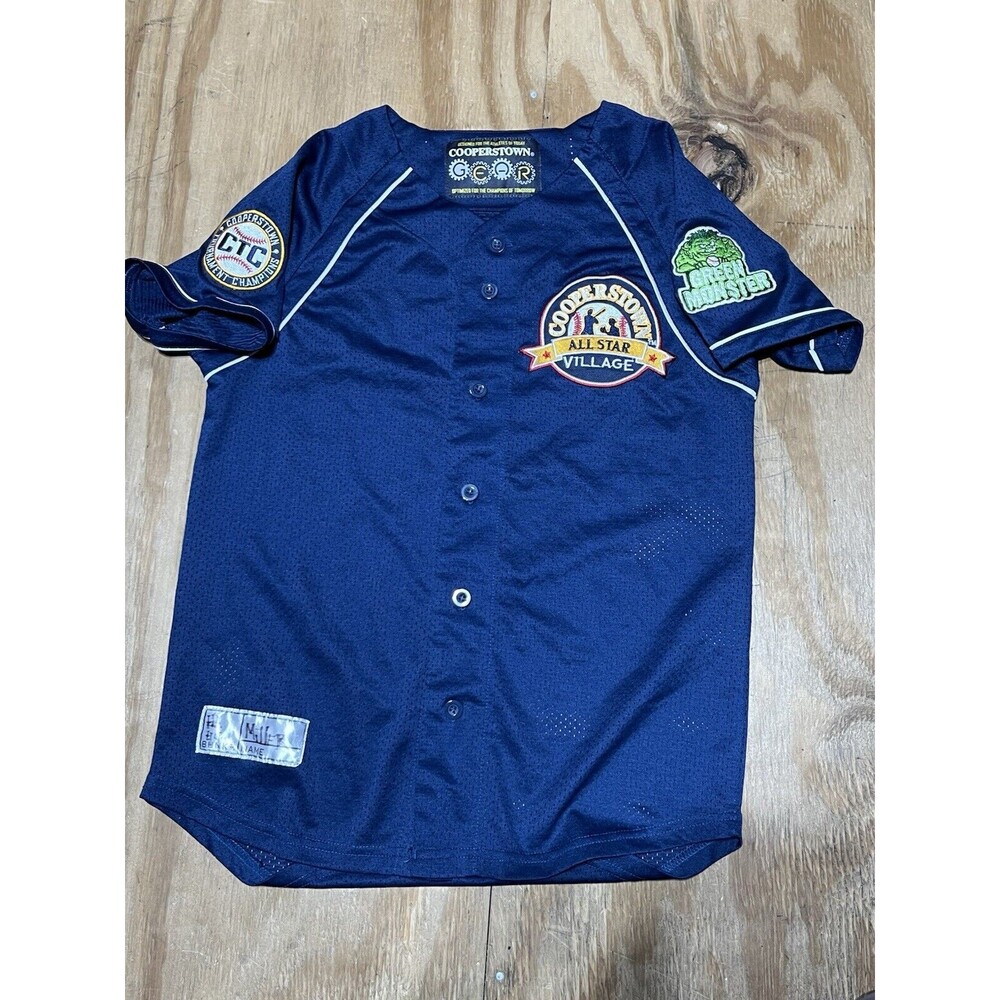 Cooperstown All Star Village Baseball Jersey Youth XL #8 CTC Green Monster @N1